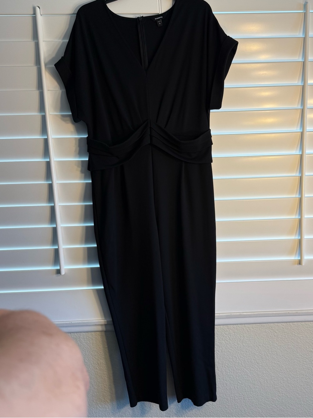 Express Black Jumpsuit with Waist Detail